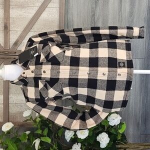 Harley-Davidson Black and Cream Checkered Utility Jacket